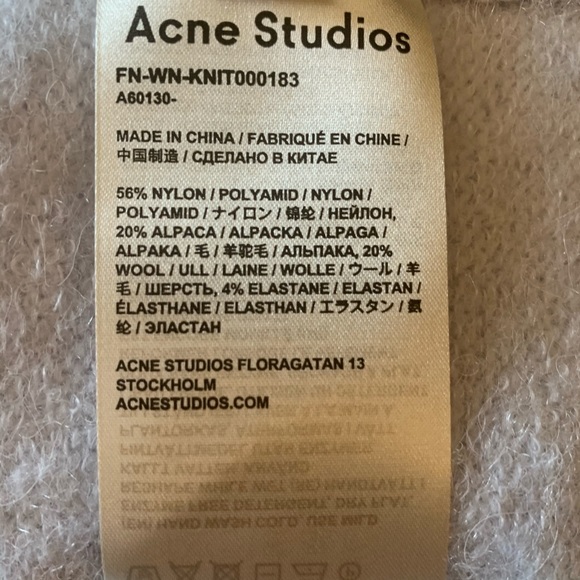 Acne Studios Alpaca Wool Blend Asymmetric Sweater - Picture 9 of 10